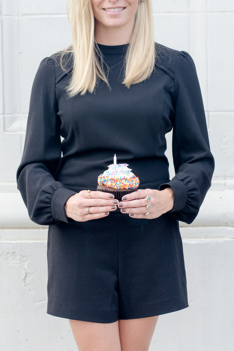 black long sleeve romper