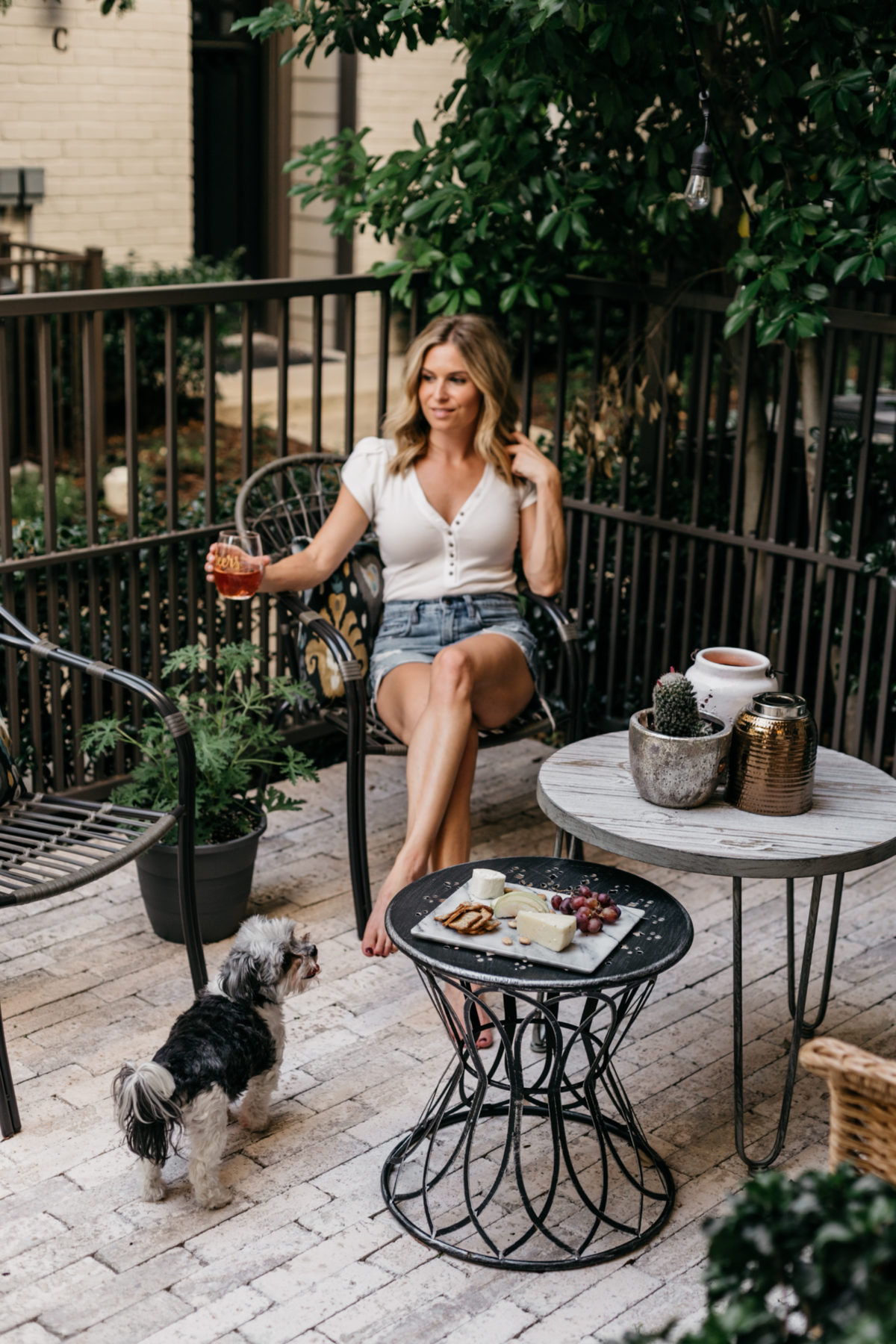 One Small Blonde is sharing her patio