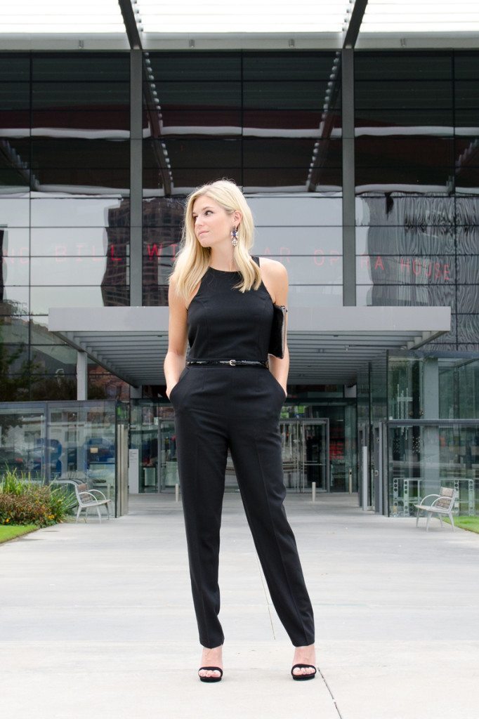 black jumpsuit