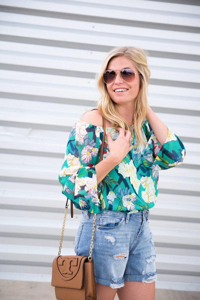 floral off the shoulder top