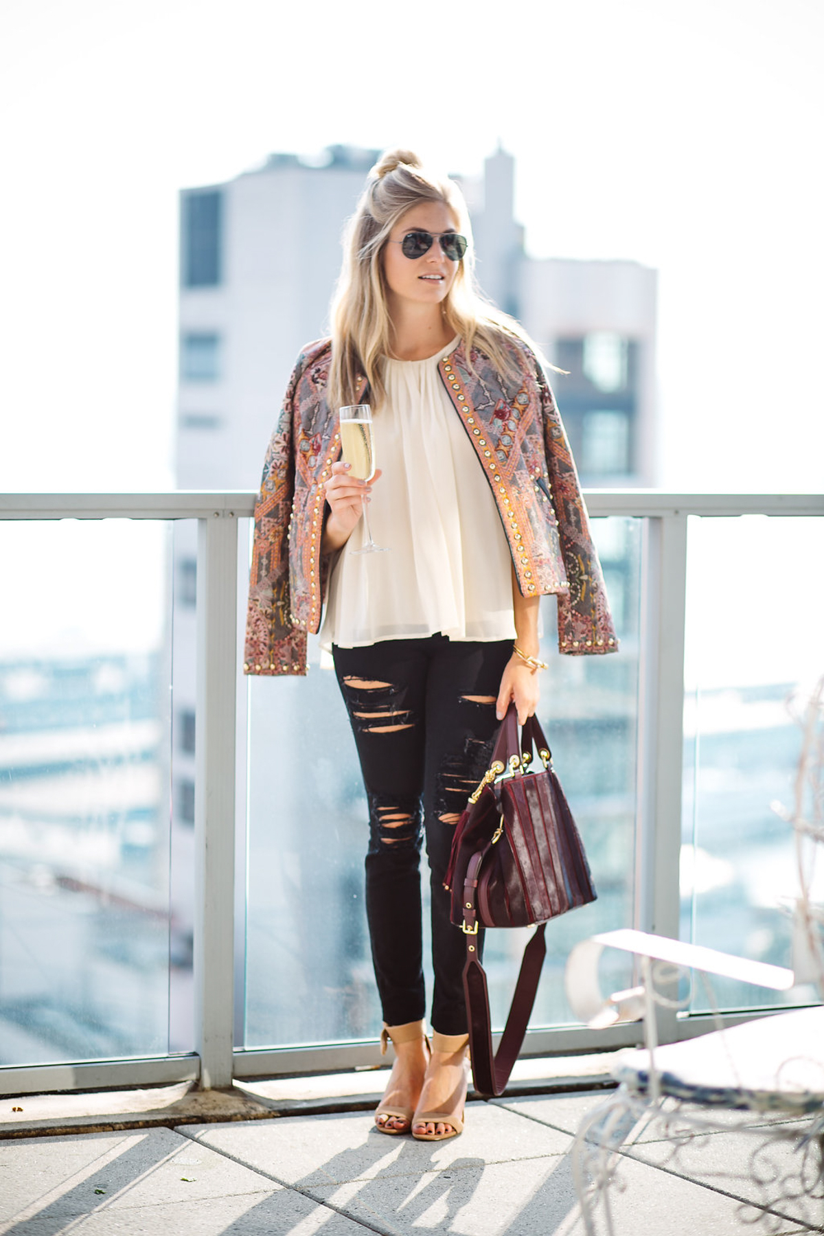 anthropologie studded quilt jacket - nyfw outfit inspiration - nyfw street style - nyfw studded jacket - dallas fashion blog - brooke burnett